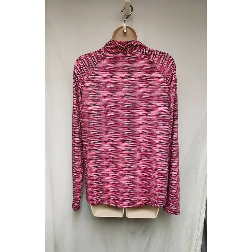 Justice Girls Sweatshirt Pink/Black 18 Pullover Long Sleeves